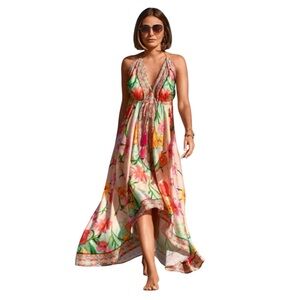 Ranee’s Miami Tropical Floral Halter Dress